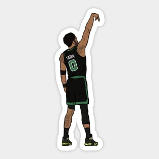 Jayson Tatum Holds The Release Sticker